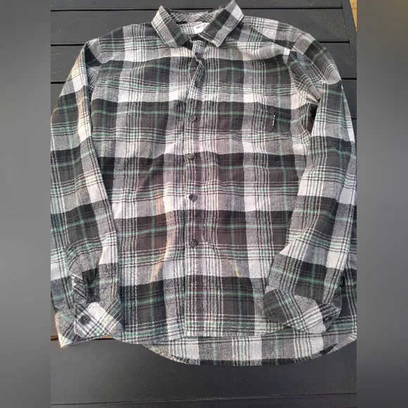 Men's Billabong Coastline Flannel Button Up Shirt, Size Large, - Picture 1 of 13